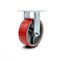 Service Caster 6 Inch Red Poly on Cast Iron Wheel Rigid Caster with Roller Bearing SCC SCC-30R620-PUR-RS - alternate 1